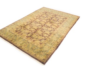 Burgundy Floral Classic 6X9 Agra Jaipur Oriental Rug