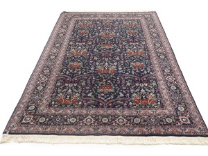 Purple-navy Traditional Floral 6X9 Kerman Pakistan Rug