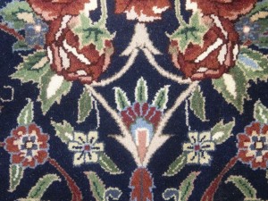 Purple-navy Traditional Floral 6X9 Kerman Pakistan Rug