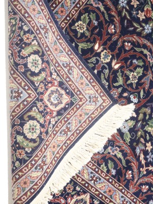Purple-navy Traditional Floral 6X9 Kerman Pakistan Rug