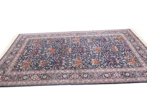 Purple-navy Traditional Floral 6X9 Kerman Pakistan Rug