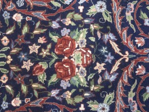 Purple-navy Traditional Floral 6X9 Kerman Pakistan Rug