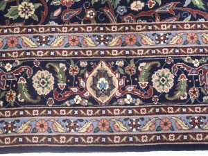 Purple-navy Traditional Floral 6X9 Kerman Pakistan Rug