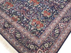 Purple-navy Traditional Floral 6X9 Kerman Pakistan Rug