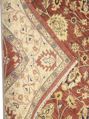 Rusty Red Floral 6X9 Oushak Oriental Rug