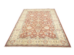 Rusty Red Floral 6X9 Oushak Oriental Rug