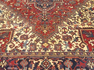 Vintage Red Floral 8X11 Heriz Persian Rug