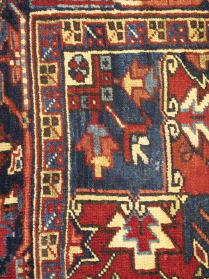 Vintage Red Floral 8X11 Heriz Persian Rug