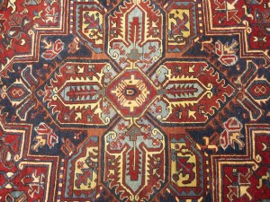 Vintage Red Floral 8X11 Heriz Persian Rug