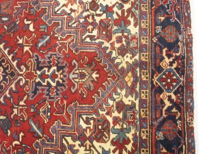 Vintage Red Floral 8X11 Heriz Persian Rug