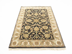 Black Floral Classic 4X6 Agra Jaipur Oriental Rug