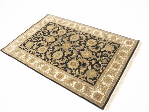 Black Floral Classic 4X6 Agra Jaipur Oriental Rug