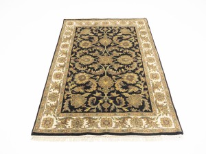 Black Floral Classic 4X6 Agra Jaipur Oriental Rug