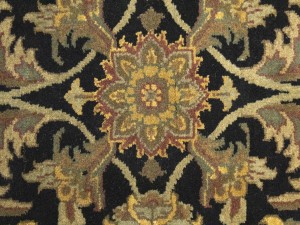 Black Floral Classic 4X6 Agra Jaipur Oriental Rug