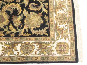 Black Floral Classic 4X6 Agra Jaipur Oriental Rug