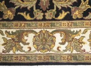 Black Floral Classic 4X6 Agra Jaipur Oriental Rug