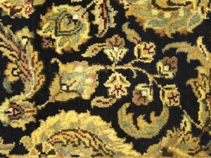 Black Floral Classic 3X5 Agra Jaipur Oriental Rug