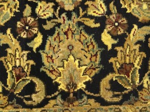 Black Floral Classic 3X5 Agra Jaipur Oriental Rug