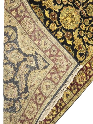 Black Floral Classic 3X5 Agra Jaipur Oriental Rug
