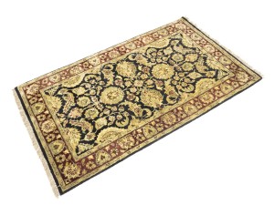 Black Floral Classic 3X5 Agra Jaipur Oriental Rug
