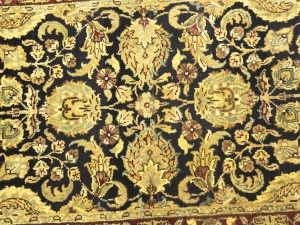 Black Floral Classic 3X5 Agra Jaipur Oriental Rug