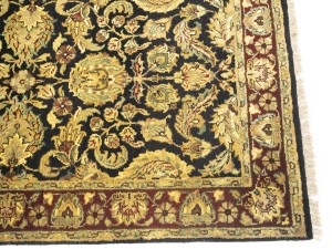 Black Floral Classic 3X5 Agra Jaipur Oriental Rug