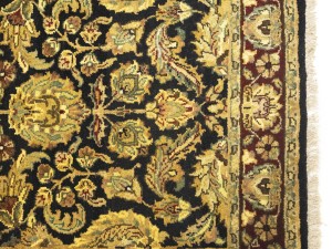 Black Floral Classic 3X5 Agra Jaipur Oriental Rug