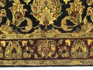Black Floral Classic 3X5 Agra Jaipur Oriental Rug
