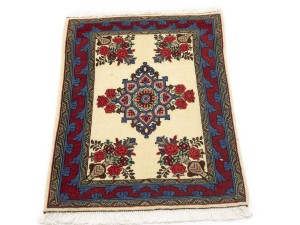 Vintage Cream Floral Tribal 2X3 Bidjar Persian Rug
