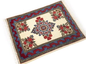 Vintage Cream Floral Tribal 2X3 Bidjar Persian Rug