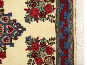 Vintage Cream Floral Tribal 2X3 Bidjar Persian Rug