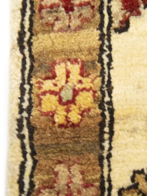 Cream Floral Ziegler Peshawar 2X3 Pakistan Oriental Rug