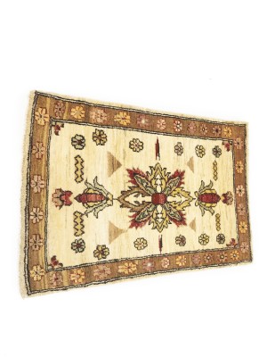 Cream Floral Ziegler Peshawar 2X3 Pakistan Oriental Rug