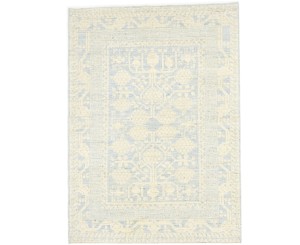 Beige Floral Khotan 4X6 Oushak Oriental Rug