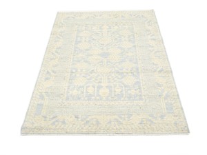 Beige Floral Khotan 4X6 Oushak Oriental Rug