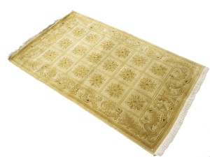 Golden Beige Modern 3X5 Nepali Oriental Rug