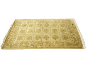 Golden Beige Modern 3X5 Nepali Oriental Rug