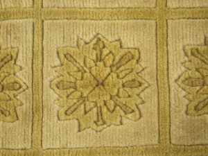 Golden Beige Modern 3X5 Nepali Oriental Rug