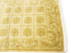 Golden Beige Modern 3X5 Nepali Oriental Rug