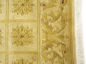 Golden Beige Modern 3X5 Nepali Oriental Rug