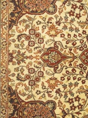 Cream Floral Classic 4X6 Agra Jaipur Oriental Rug