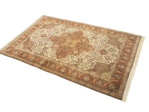 Cream Floral Classic 4X6 Agra Jaipur Oriental Rug