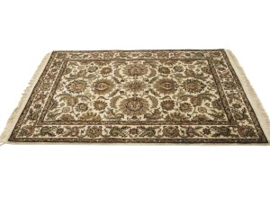 Cream Floral Classic 4X6 Agra Jaipur Oriental Rug