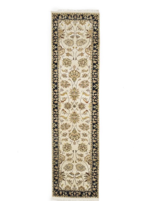 Cream Floral Classic 3X10 Agra Jaipur Oriental Runner Rug