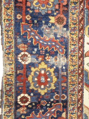 Semi Antique Red Floral 9X12 Heriz Persian Rug