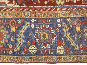 Semi Antique Red Floral 9X12 Heriz Persian Rug