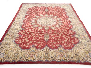Semi Antique Red Traditional 10'6X14 Kashan Persian Rug