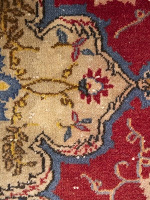 Semi Antique Red Traditional 10'6X14 Kashan Persian Rug