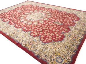 Semi Antique Red Traditional 10'6X14 Kashan Persian Rug