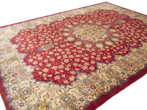 Semi Antique Red Traditional 10'6X14 Kashan Persian Rug